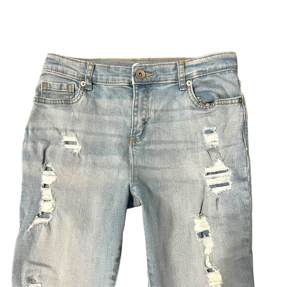 Sugar & Jade Sz 12 Distressed Light Wash Jeans - Picture 3 of 6